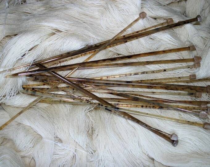 12 Inch FAUX Tortoise Shell Knitting Needles Size US 8 or 5 Mm