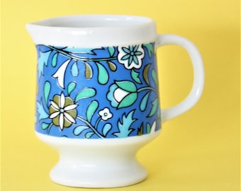 Vintage Retro Small  Floral Ceramic Creamer For Tea, Coffee, Serving, Hostess, Host, Coffee Creamer, Vintage Kitchenware,Vintage tea Creamer