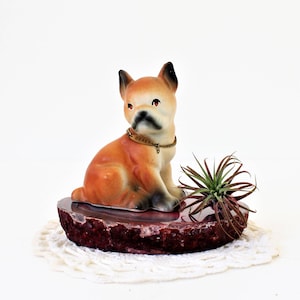 Tilso Japanese Boxer Dog Figurine, Vintage Boxer Dog, Dog Decor, Ceramic Boxer Dog Miniatures, Dog Figurine Collector, Gift for Dog Person