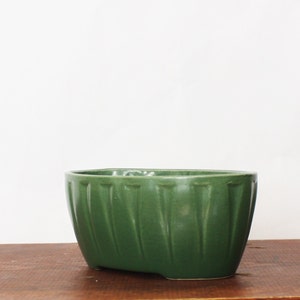 Vintage Retro Oval Planter with Indented Tapered Notches, Ceramic Planter, Catchall, Bowl or Succulent Planter image 4