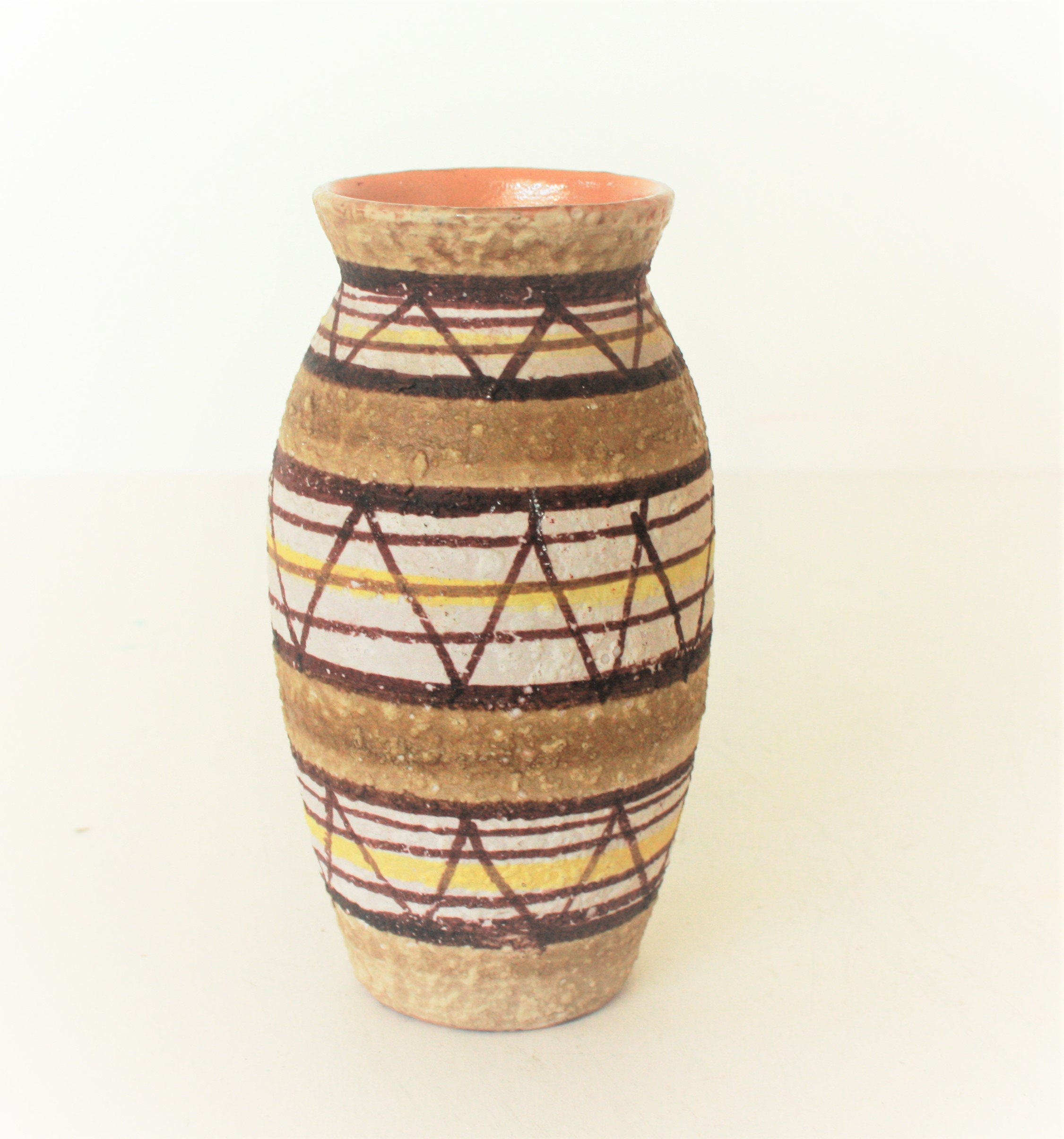 Vintage Italian Mid Century Modern Lava Vase, Vase Signed Italy, Modern ...