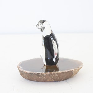 Vintage Studiolasi Finland Penguin Art Glass Figurine image 2