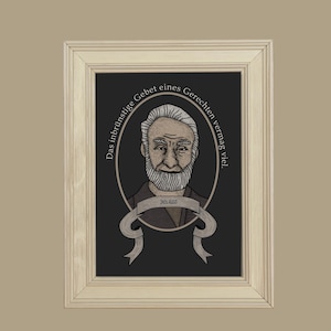 Modèle d'impression DIN A4 "Le héros de la foi Georg Müller, le père des orphelins" pour affiches, tasses, cartes postales et plus encore, polyvalent