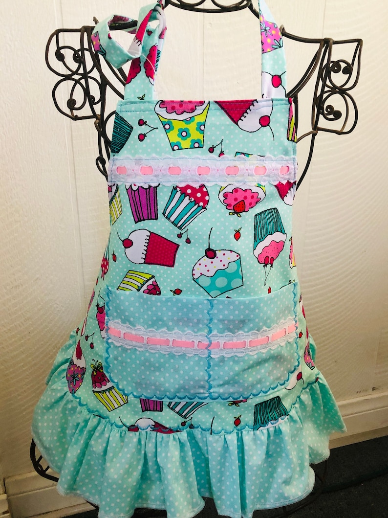 Little Girls Apron Vintage Style Cooking Apron Play Apron - Etsy