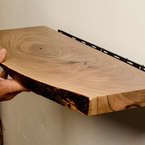 Walnut Wood Floating Shelf, Live Edge Bar Shelves, Whiskey Floating Shelf, Wood Wall Shelf, Custom Kitchen Shelving, Wooden Floating Shelf