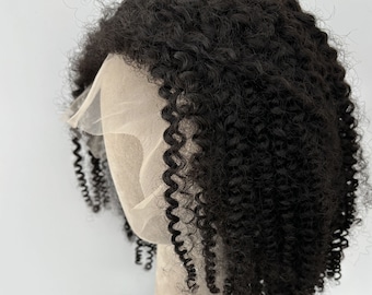 13x4 Lace Front Afro Curly Wig | 100% Remy Human Hair | Baby Hair Pre-Plucked