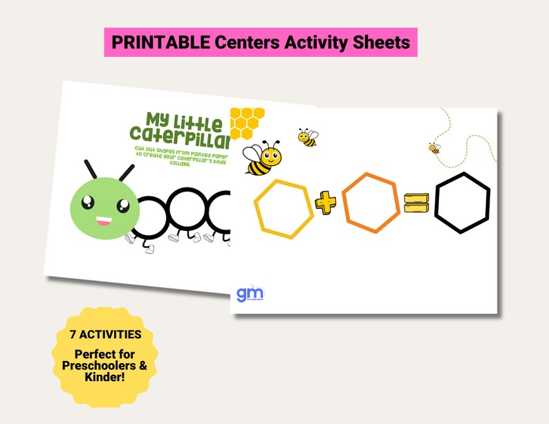 PRINTABLE Centers Activity Sheets, Centers Phonics and Learning Sheets - Etsy
