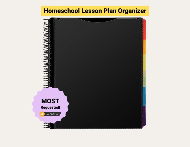 Gud Mama Homeschool Lesson Plan Organizer, Organizer system for homeschool work, Homeschool folder zdjęcie 1