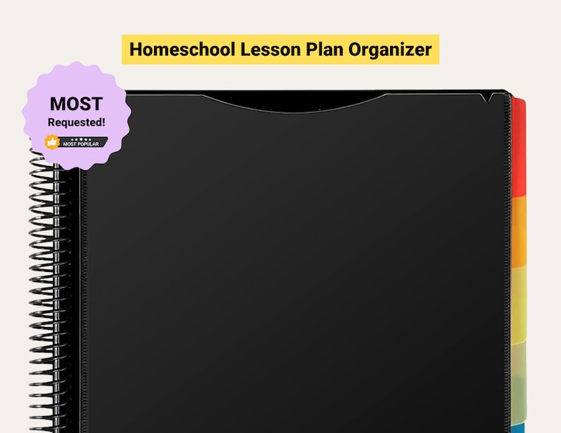 Gud Mama Homeschool Lesson Plan Organizer, Organizer system for homeschool work, Homeschool folder zdjęcie 2