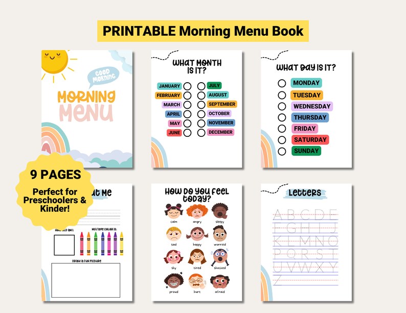 PRINTABLE Homeschool Morning Menu - Il 794xN.5927895992 6qxs 
