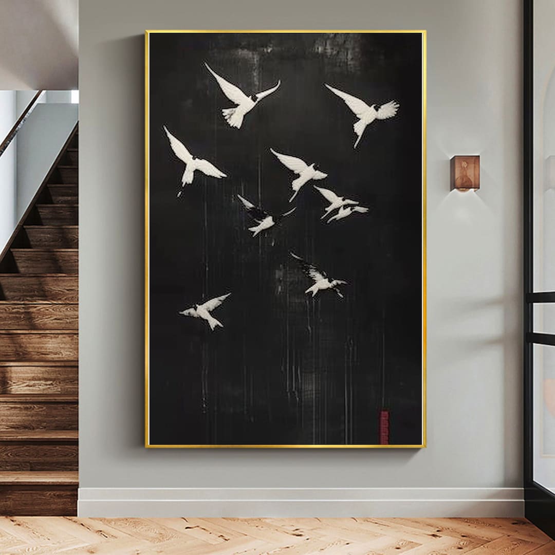 USA Vintage swallow canvas art キャンバスアート