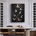 Abstract Magpie Oil Painting on Canvas, Original Flying Bird Painting ...