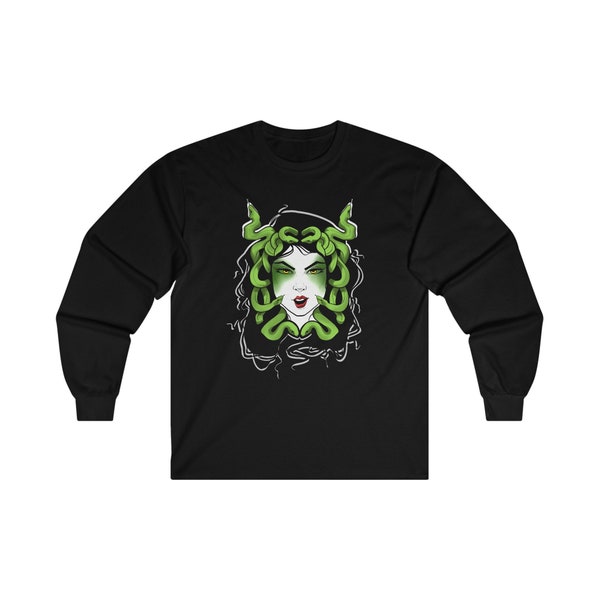 Medusa Greek Mythology Horror Alt Gothic Ultra Cotton Long Sleeve Tee T-Shirt