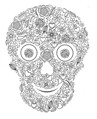 HOWAF Tovaglia Da Colorare Gigante Dia De Los Muertos – 118x84 Cm, Con 24 Pennarelli, Attività Creativa Per Bambini Per Halloween