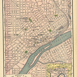 Mapa St. Paul, Minnesota z 1895, 600 dpi plik cyfrowy nr 1220