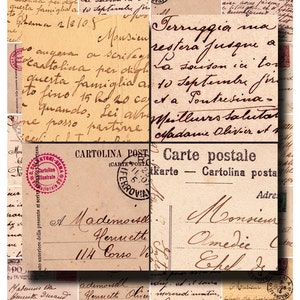 vintage paper ephemera collage sheet, a printable digital download collage sheet, no. 29