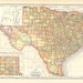Printable Map of Texas, Wall Art, Scrapbooking, Journal Supplies, Arts ...