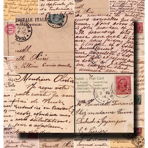 Vintage Paper Ephemera Collage Sheet, a Printable Digital Download ...