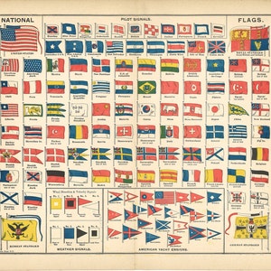 antique flag print from a 1904 encyclopedia, in 600dpi, to print out large 20 x 13 inches