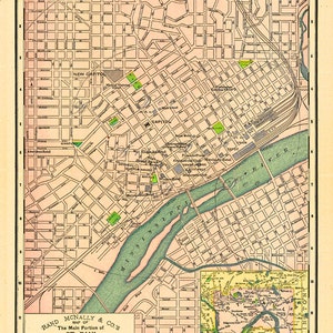 Printable Map of St. Paul, Minnesota, Home Decor, Unique Gift, Digital Download No. 678. - Etsy
