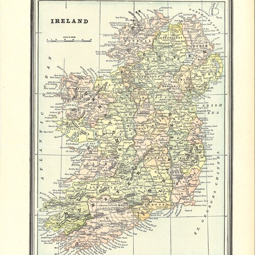 Vintage Maps Digital Paper vintage IRELAND Maps Etsy