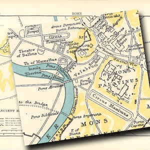 Printable Map of Rome, Home Decor, a Unique Gift, Arts and Crafts ...