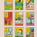 Old Gypsy Fortune Telling Cards, Complete Set of 36 on 4 Pages ...