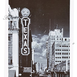 San Antonio, Texas, alte Schwarz-Weiß-Fotografien aus den 1940er Jahren. 10 druckbare digitale Bilder.