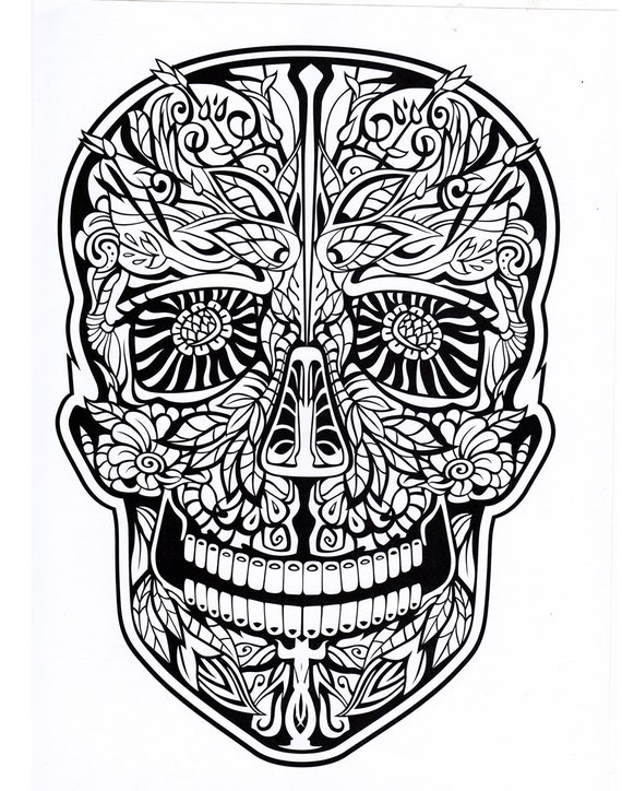 Dibujos para colorear día de los muertos día de muertos - Etsy México Dibujos para colorear día de los muertos día de muertos - Etsy México