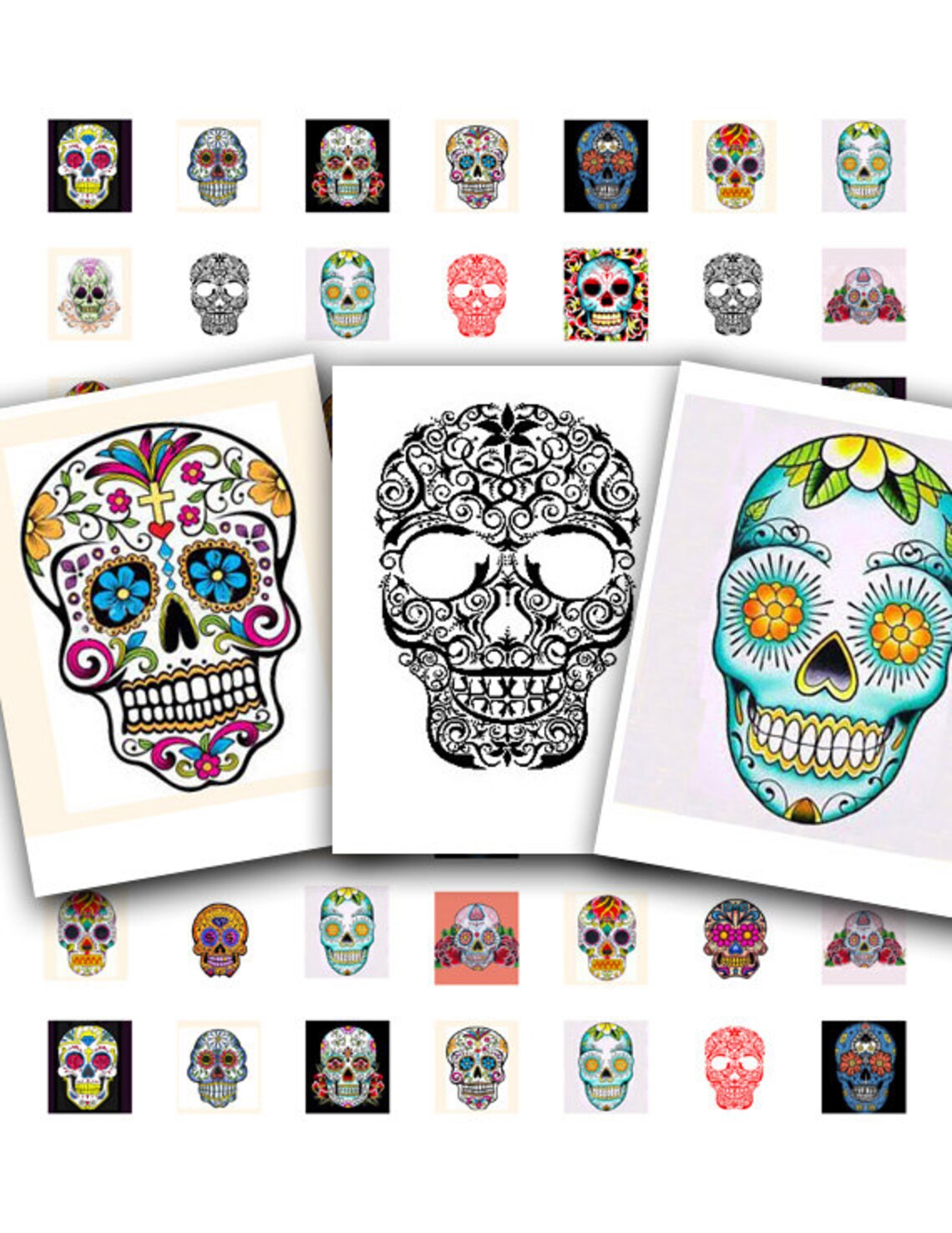 Sugar Skull Tattoos, Dia De Los Muertos, Day of the Dead, Scrabble Tile ...