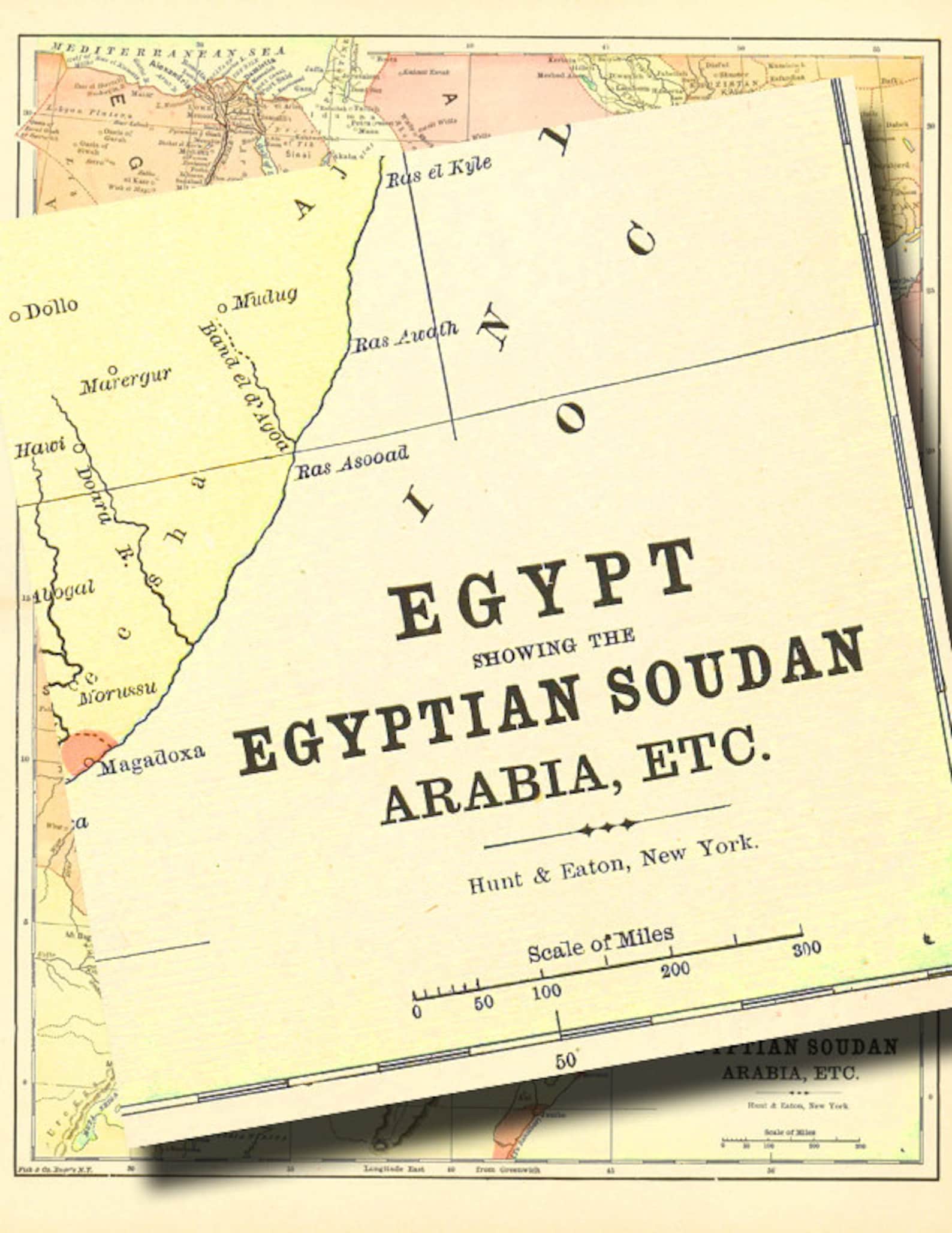 Printable Map of Egypt, for Home Decor, Arts and Crafts, Journaling ...