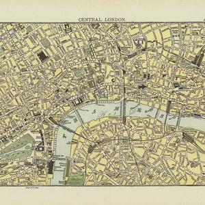 mapa de Londres de 1895, um mapa com resolução de 600 dpi para impressão grande.