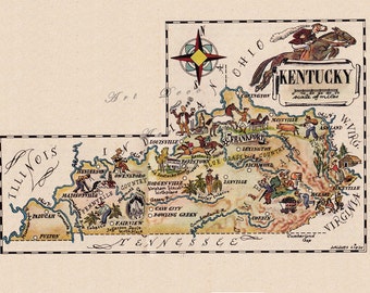 Kentucky Distilleries map - Etsy 日本