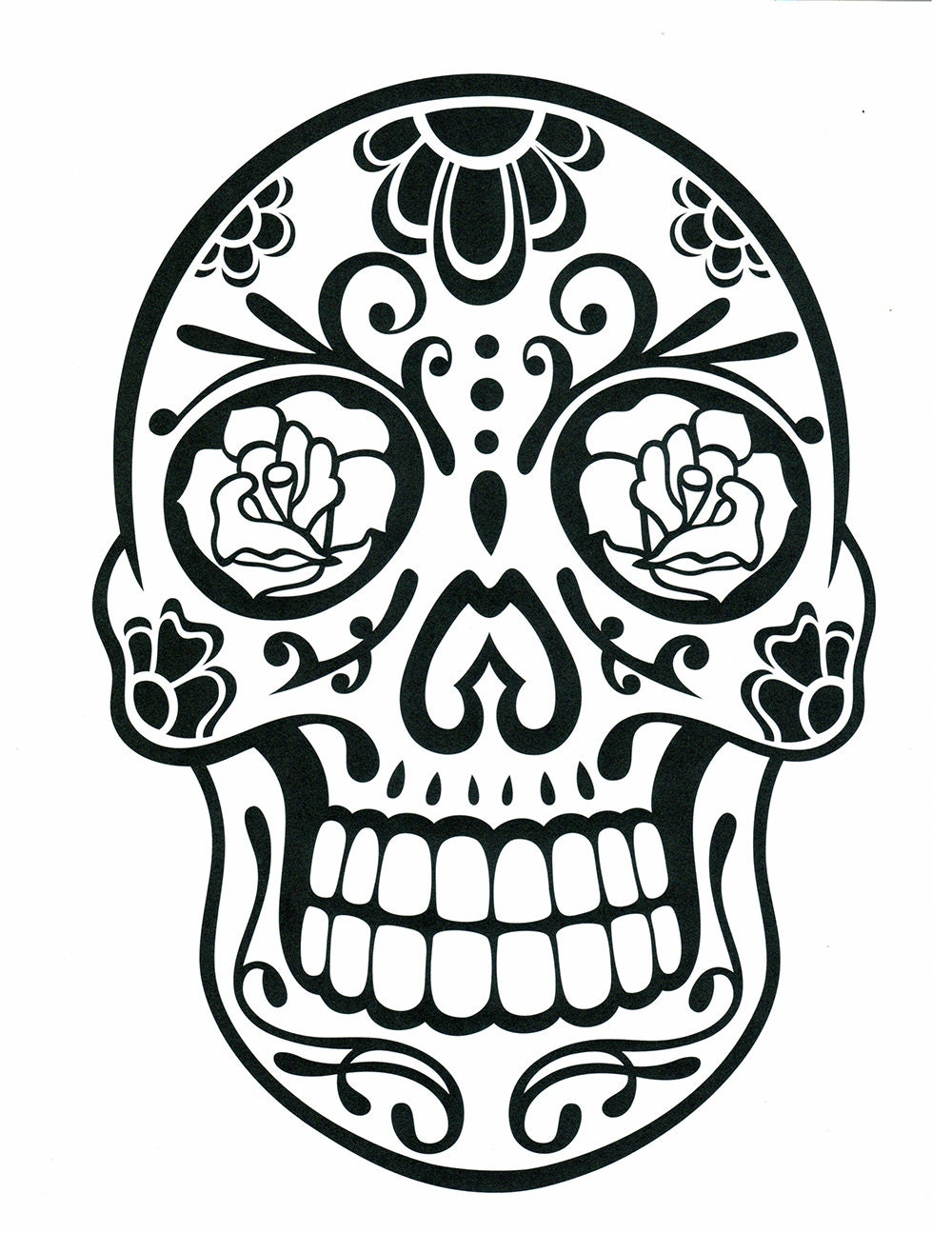 Mexican skeleton coloring pages