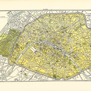 printable map of Paris, for arts and crafts, home decor, journaling and more, a  600 dpi digital file for large prints.