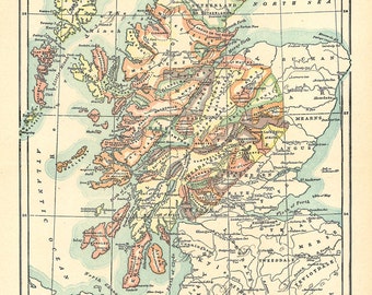 printable Scotland clans map, home decor, wall art, Scottish history, housewarming gift, gift for hime digital download no. 10