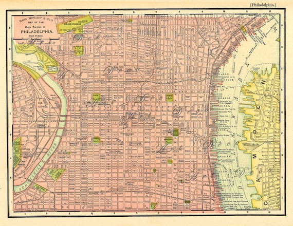printable map of Philadelphia, a 600 dpi high resolution file for larger prints, arts and crafts, scrapbooks, journals, etc.