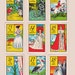 Old Gypsy Fortune Telling Cards, Complete Set of 36 on 4 Pages ...