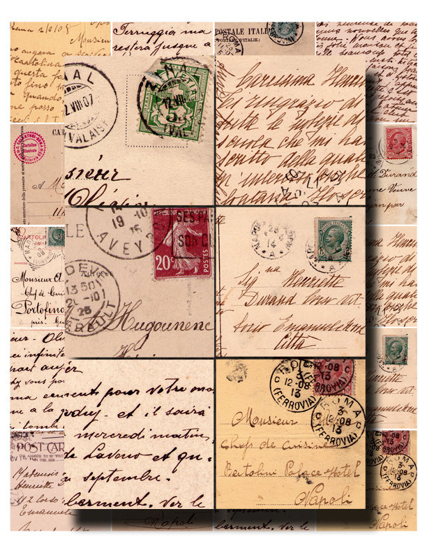 Vintage Paper Ephemera Collage Sheet, a Printable Digital Download ...