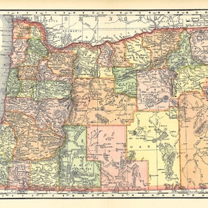 Printable Map of Oregon, Classroom Decor, Home Decor, Journaling, Arts ...