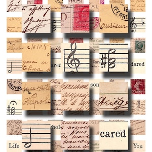 May include: A collage of vintage paper scraps with handwritten notes, musical notation, and stamps. The paper is a mix of cream, brown, and white. The text includes "Post Card", "Levelo Brevko", "Carti", "son", "ale", "Napoli", "rieg", "cared", "Life", "You", "to affettury", "2/21/08", "yuan or tolina arec", "usien", "dared", "hucieuse", "thola", "nouvel", "nous", "moni", "odevenue", "Postka", "Doplanice", "arjeta postal".
