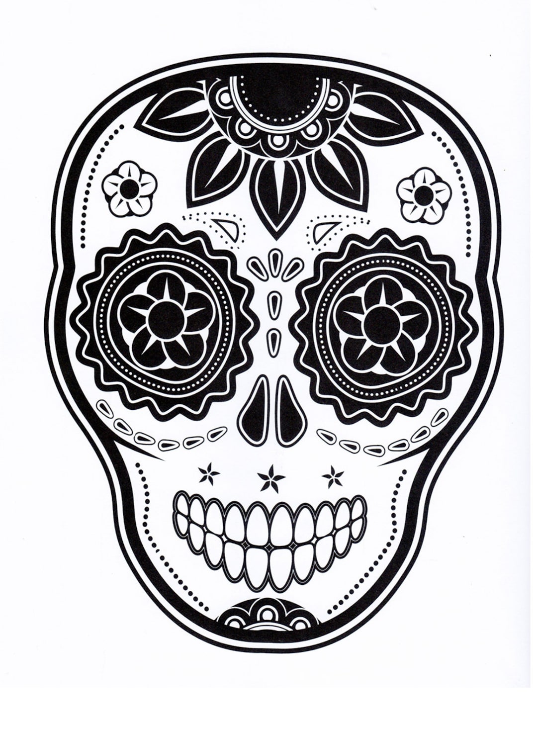 Totenkopf Malseiten, dia de los muertos, Tag der Toten, Halloween Kunst und  Kunsthandwerk, druckbarer digitaler Download Nr. 482. -  Schweiz