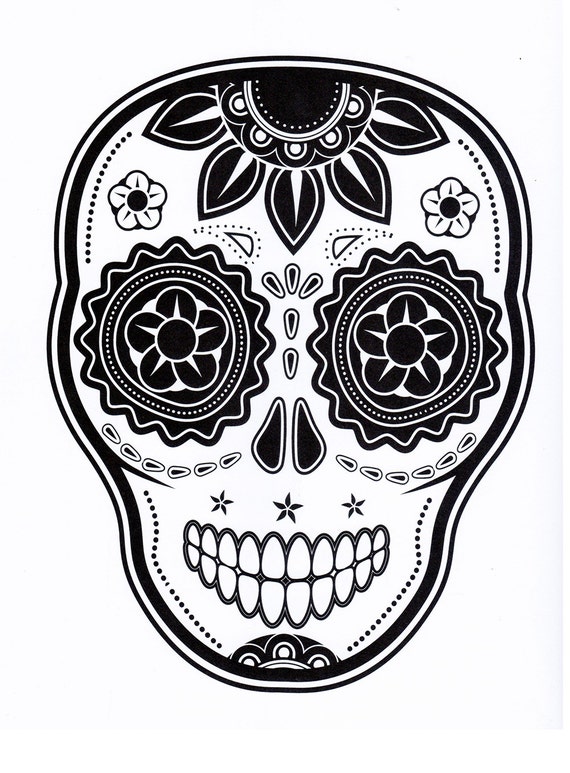 Coloring Set Dia De La Muertos Coloring Set La Catrina Sugar Skull Digital  PDF 