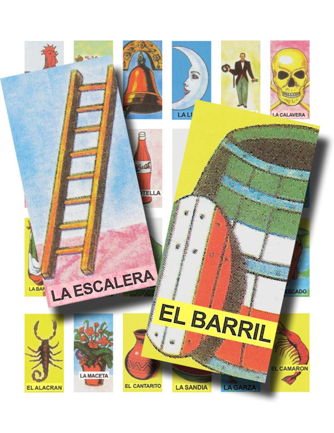 Mexican Lottery Cards Juego De Loteria 1x2 Inch Loteria - Etsy Mexican Lottery Cards Juego De Loteria 1x2 Inch Loteria - Etsy
