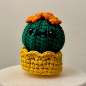 Cactus Flower 2 Amigurumi Crochet (The Woobles) Handmade Plushie Toy Stuffed Animal Gift for Kids Cute Adorable Plush