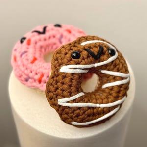 Drippy Donut Amigurumi Crochet (The Woobles) Handmade Plushie Toy Stuffed Animal Gift for Kids Cute Adorable Plush Keychain