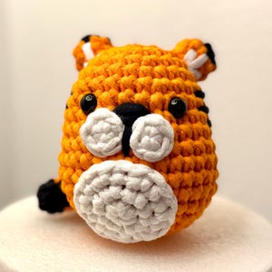 Tiger Amigurumi Crochet (The Woobles) Handmade Plushie Toy Stuffed Animal Gift Kids Cute Adorable Plush