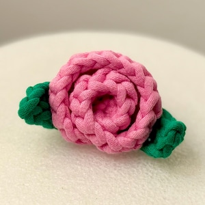 Mini Rose Bud Amigurumi Crochet (The Woobles) Handmade Plushie Toy Stuffed Animal Gift for Kids Cute Adorable Plush