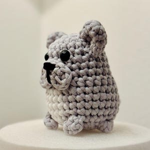 Franse Bulldog amigurumi hond haakwerk (The Woobles) handgemaakte knuffel knuffeldier cadeau voor kinderen schattig schattig pluche