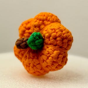 Mini Pumpkin Zuccini Spooky Halloween Amigurumi Crochet (The Woobles) Handmade Plushie Toy Stuffed Animal Gift for Kids Cute Adorable Plush